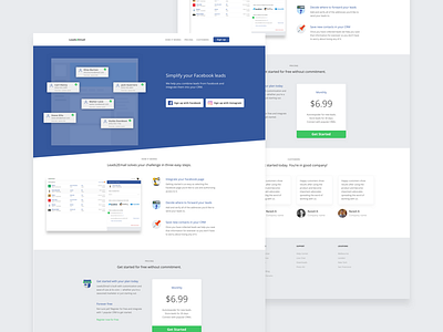 Facebook Leads SAAS product responsive web web app webapp website design