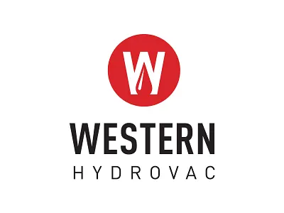 Western Hydrovac Logo branding hydrovac logo negative space logo water logo