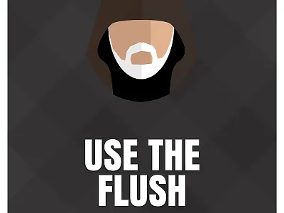 Usetheflush brown obiwan pattern poster silhouette star wars