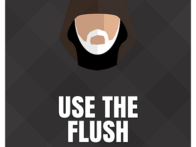 Usetheflush brown obiwan pattern poster silhouette star wars