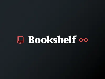 Bookshelf Mark And Icons book bookshelf glasses icon iconography icons library logo mark reading