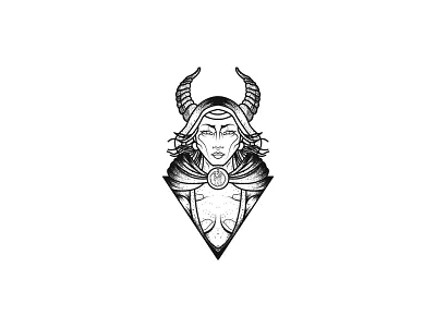 Enchantress apparel branding illustration logo minimal pointalism