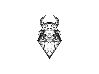 Enchantress apparel branding illustration logo minimal pointalism
