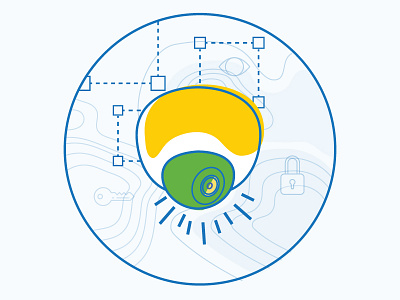 Abstract Meraki MV camera cloud cloud managed illustration security vector