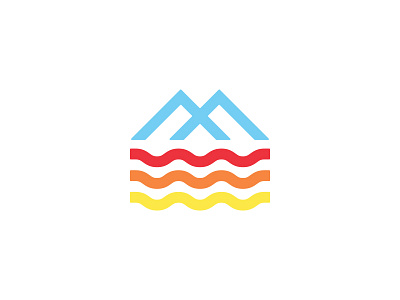 MountainWater blue mountain orange outdoor red water yellow