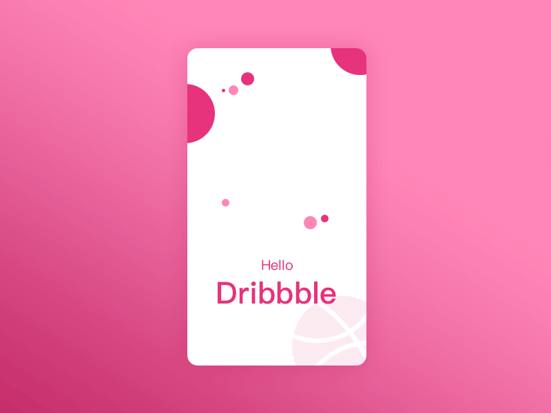 Hello Dribbble debuts dribbble first gif hello interface ui