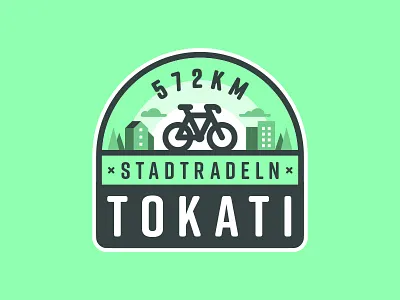 City Cycling badge cycling german green mint nature patch schwerin