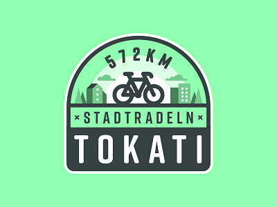 City Cycling badge cycling german green mint nature patch schwerin