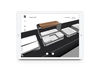 3D Buffet Configurator 3d buffet configurator interface sales ui usability ux