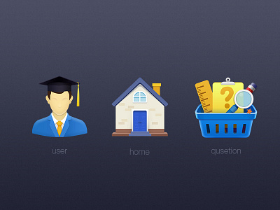 Icon design a magnifying glass dr. home house icon office supplies people qusetion ruler scholars the stone house user