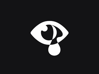 Eye cry eye illustration logo logotype mark tear