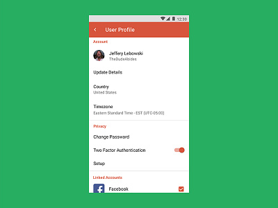 Daily UI #007 - Settings app challenge daily dailyui dailyui007 design material settings sketch ui wireframe