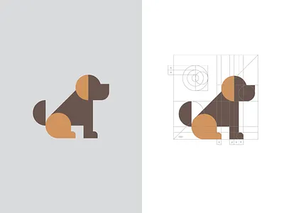Dog / logo design animal dog geometric hound logo mascot symbol
