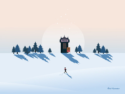 North Pole illustration winter