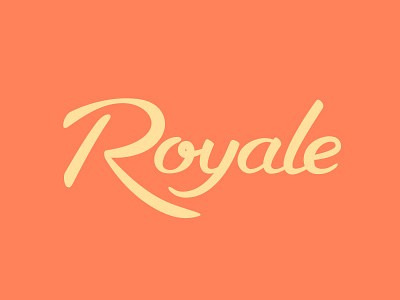 Royale brush lettering script type