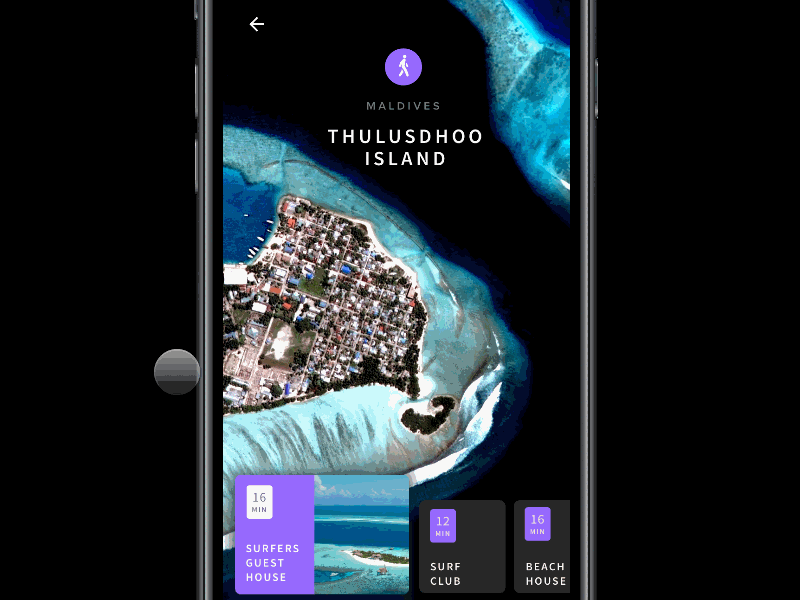 Map Views app framer map mobile route swipe ui ux