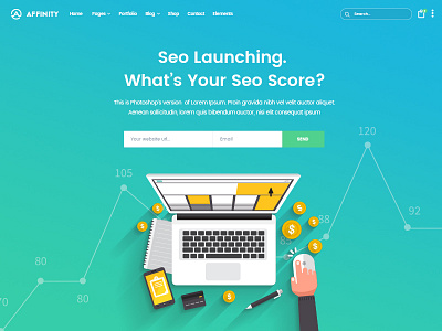 Affinity agency business creative mikado themes modern seo theme wordpress