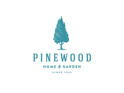 Pinewood Home & Garden floral garden illustration logo park pine tree wood