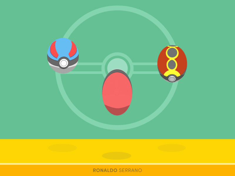 Boucing Pokéballs after effects animation boucing jump mograph motion pokeball pokemon