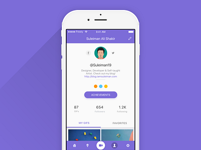User Profile concept design ui ui design user profile ux ux design