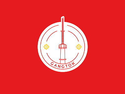 Gangtok Badge cities badges city badge city badge logo challenge gangtok gangtok badge hometown glory illustration india logo sikkim vector