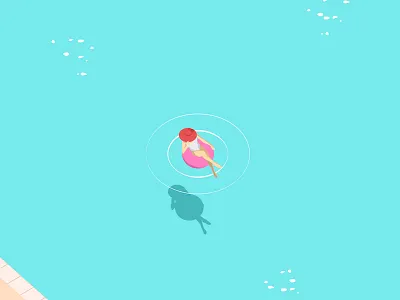 Ripple doodle fourthofjuly illustration pool water