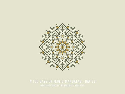The 100 Day Project - Day 92 geometry illustrator mandala symmetry the100dayproject vector