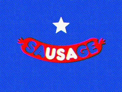 Can't spell sausage without USA 4th of july america cold beer hot dogs sausage star usa