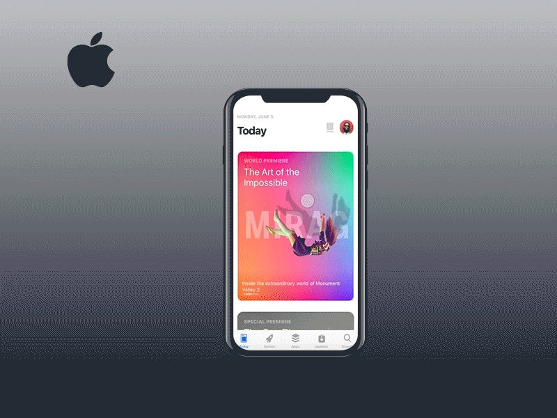 iPhone 8 - iOS 11 App Store Flow aesthetics app store flinto interaction design ios iphone 8 motion new iphone product design sketch ui ux