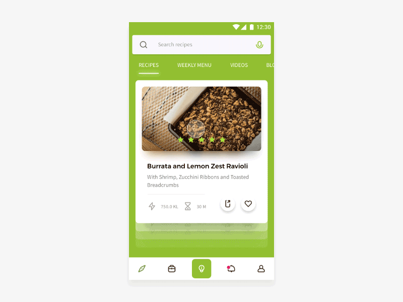 App UI animation-01 android animation cooking design green hello fresh interaction material design recipes simple ui