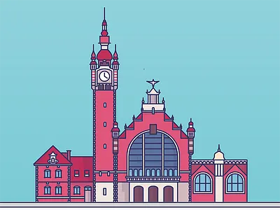 Train Station in Gdańsk - Poland building gdańsk poland station train