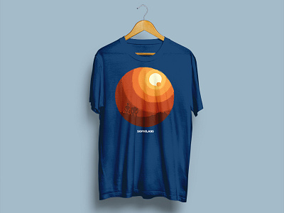 Desert shirt desert illustration robots shirt sophilabs