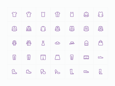 Free fashion icon set clothes fashion free icon set