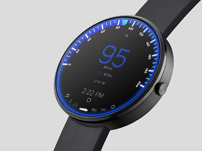 Speedometer App Design for Smartwatch app app design design smartwatch speed speedometer ui ui design ux ux design watch