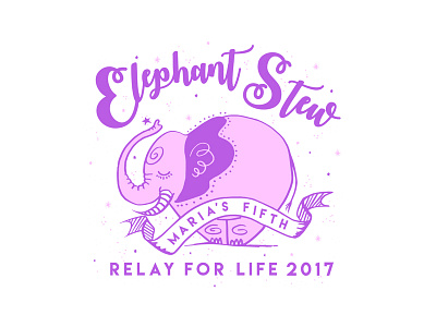 Relay For Life breast cancer drawing elephant illustration illustrator relay for life vector