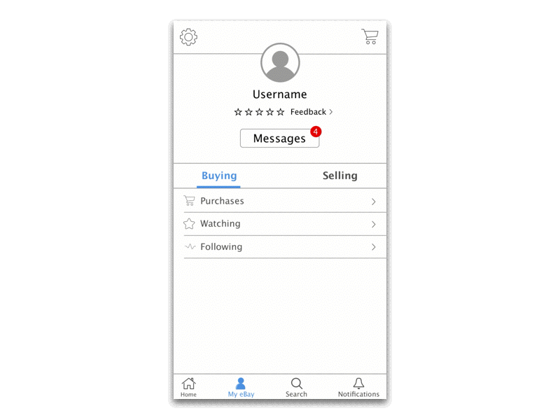 My eBay Profile Page Animation animation daily ui ebay my ebay principle profile profile page