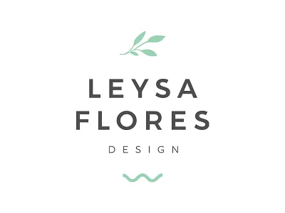 Leysa Flores Design 〰️ Brand identity + website design brand identity branding design studio graphic designer logo logo design minimal sea green visual identity