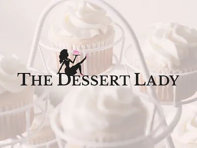 The Dessert Lady bakery branding cake classic cupcakes dessert dessert lady logo sassy sweets vintage