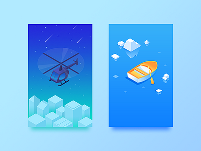 helicopter、boat boat helicopter illustrator isometric