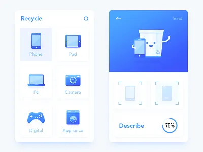 Recycle app ps recycle ui ux