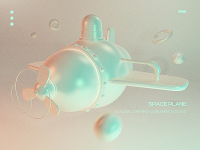 SPACE PLANE 3d c4d graphic rendering vision