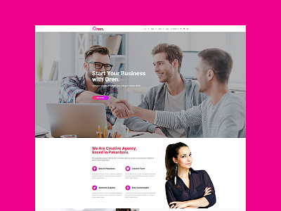 OREN - Responsive Multipurpose Adobe Muse Template adobe muse agency business corporate creative studio freelance gradient multipurpose. photography parallax personal responsive