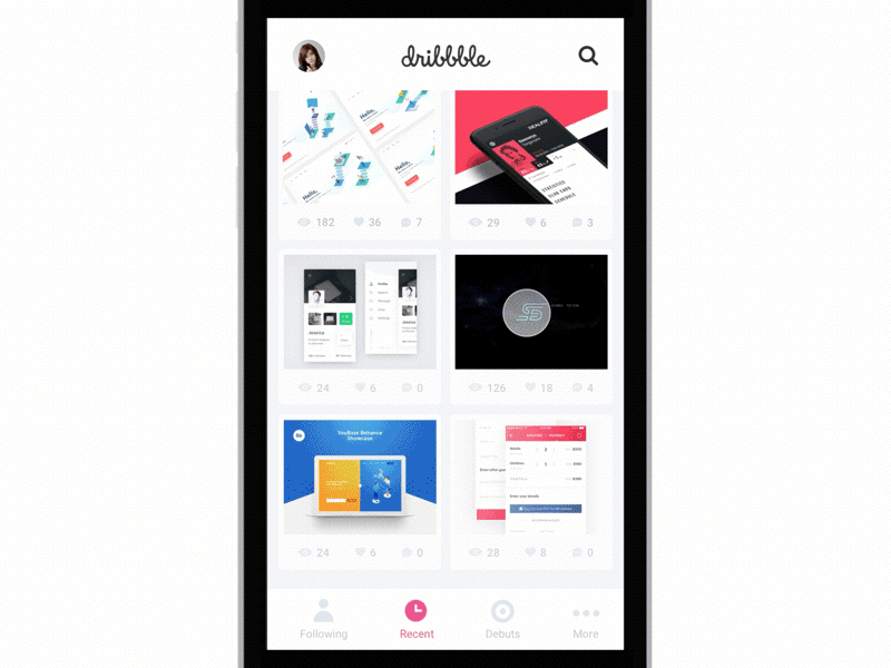 Dribbble 3D touch concept 3d touch animation app concept dribbble principle sketch