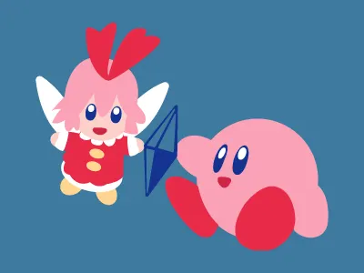 Kirby And Ribbon 64 crystal game games kirby nintendo nintendo 64 ribbon shards videogame