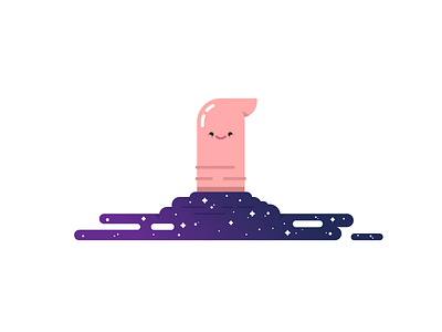 Wormhole character design hole illustration silly time travel worm wormhole