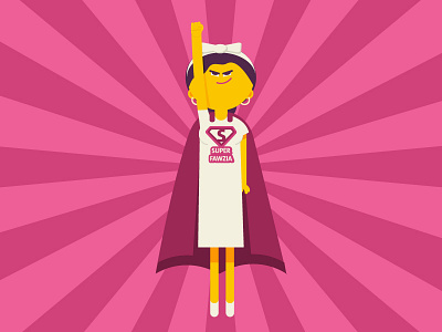 Super Fawzia challenge character design hot pink superwoman