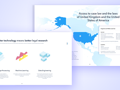 Case Law Landing Page case data icons kingdom law learning machine map schedule technology united usa