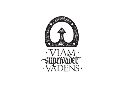 Viam Supervadet Vadens Motivation Rough T-shirt Illustration gothic heeltap latin lettering motivation old quote raw rough