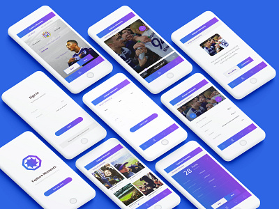Capture Moments UI/UX App app app design application clean design football interface ios mobile ui ux web design