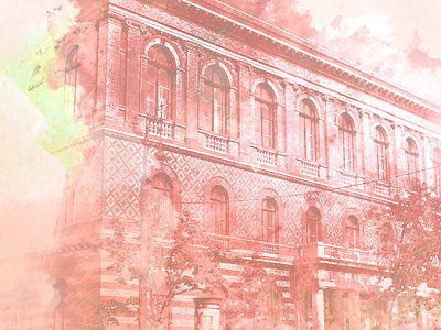 Colorsplash budapest building elte illustration paint watercolor wip